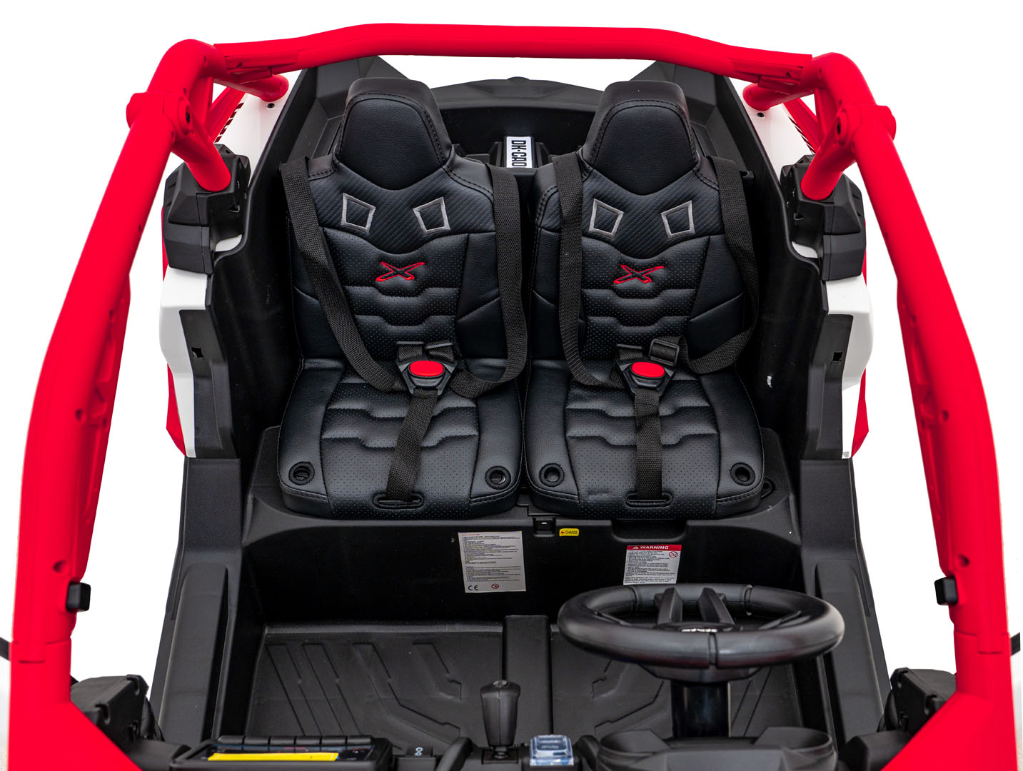 UTV electric pentru copii cu 2 locuri Can-Am Maverick Turbo Strong RR 24V 640W (CA001) Rosu - Autokids.ro - poza 5