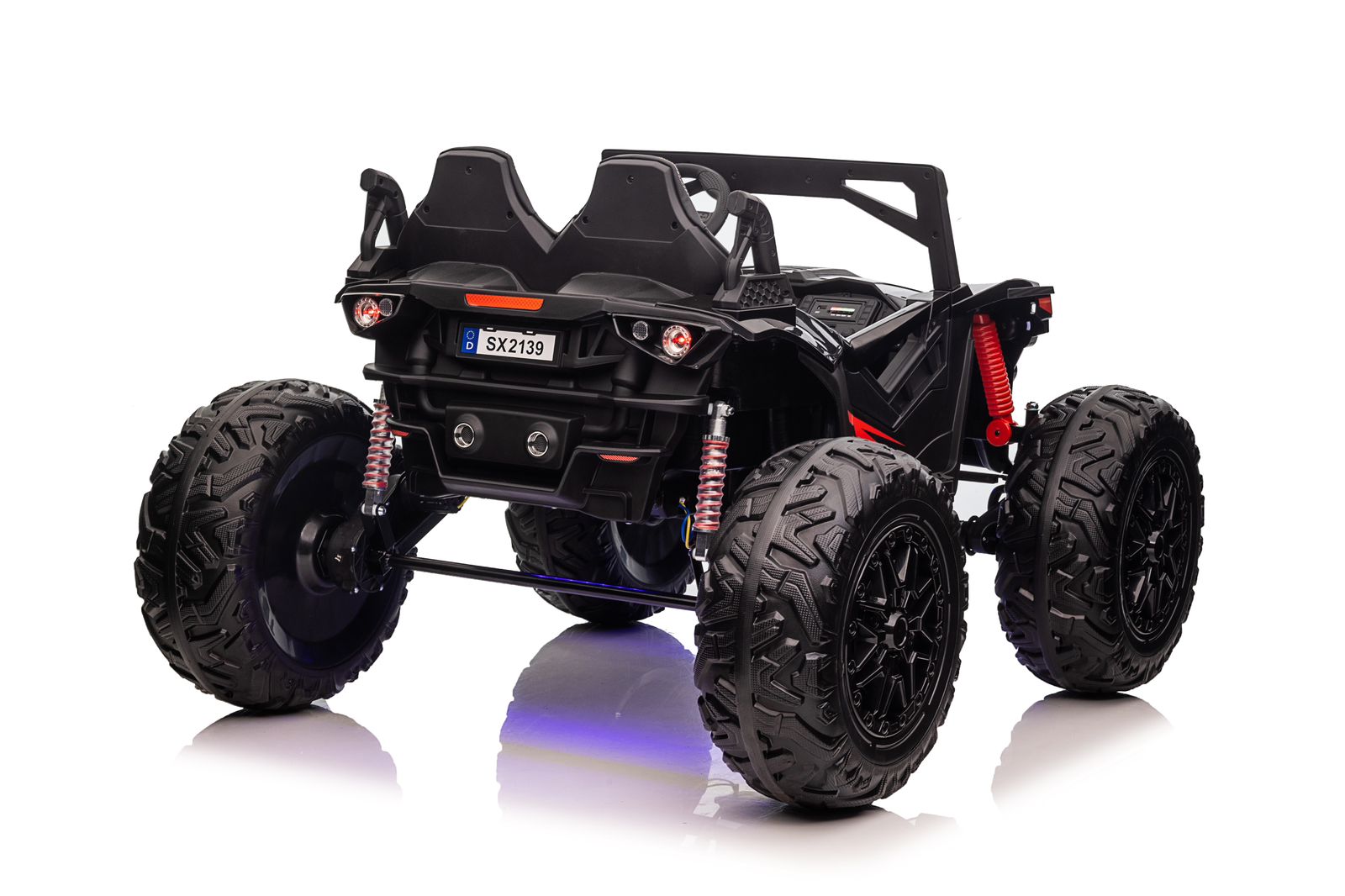 UTV electric pentru copii cu 2 locuri MONSTER TRUCK 4x4 24V 400W (SX2139) Negru - Autokids.ro - poza 2