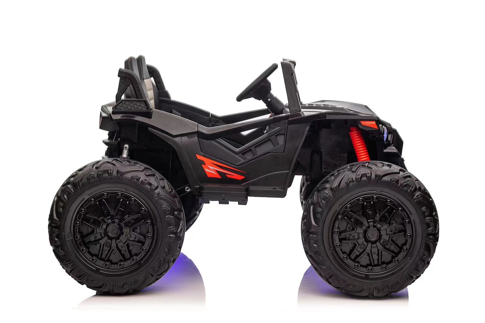 UTV electric pentru copii cu 2 locuri MONSTER TRUCK 4x4 24V 400W (SX2139) Negru - Autokids.ro - poza 4