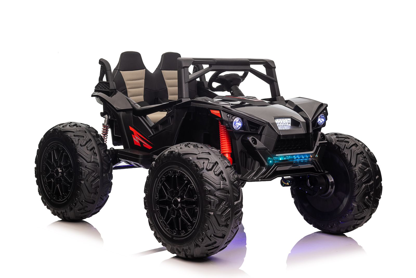 UTV electric pentru copii cu 2 locuri MONSTER TRUCK 4x4 24V 400W (SX2139) Negru - Autokids.ro - poza 5