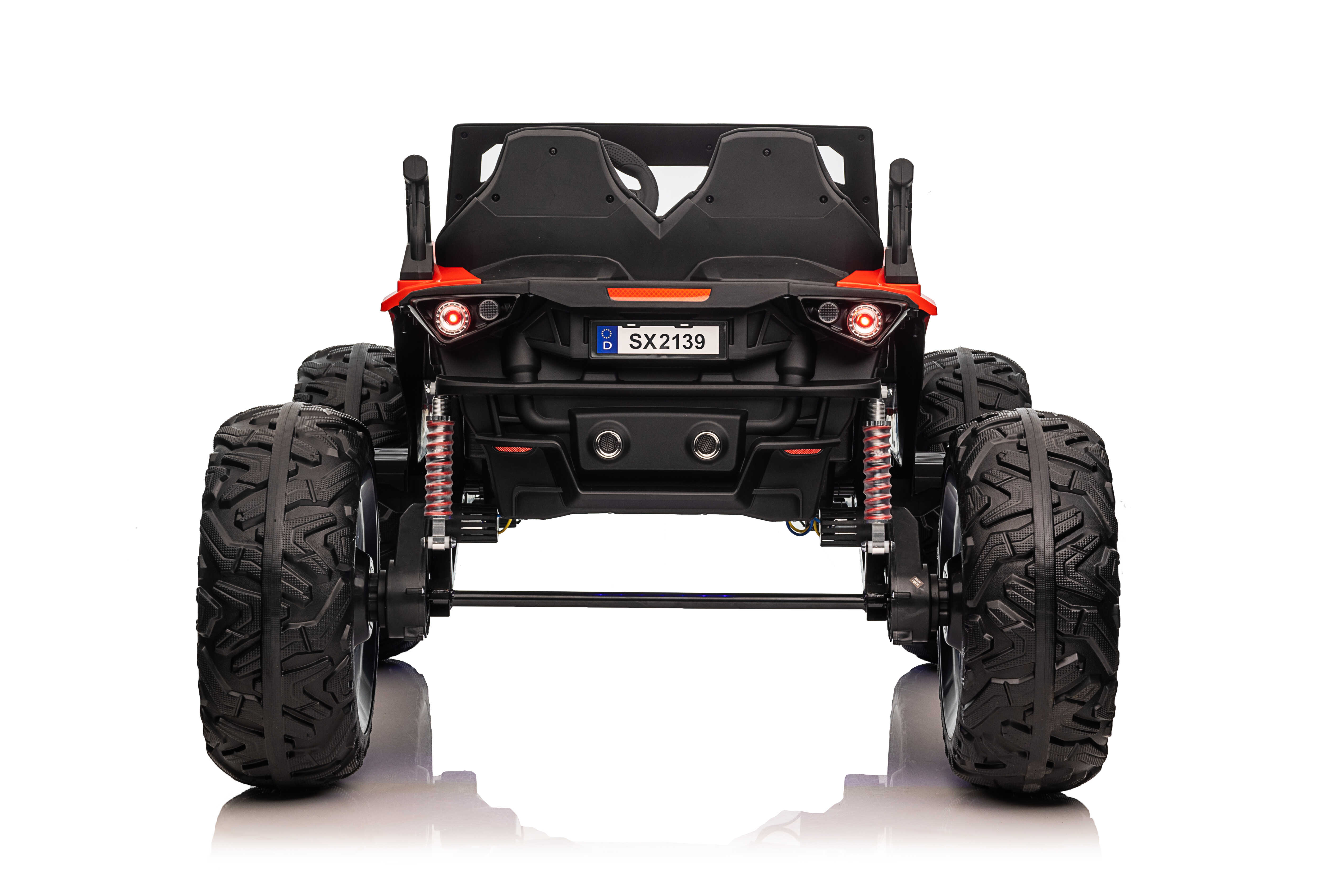 UTV electric pentru copii cu 2 locuri MONSTER TRUCK 4x4 24V 400W (SX2139) Rosu - Autokids.ro - poza 5