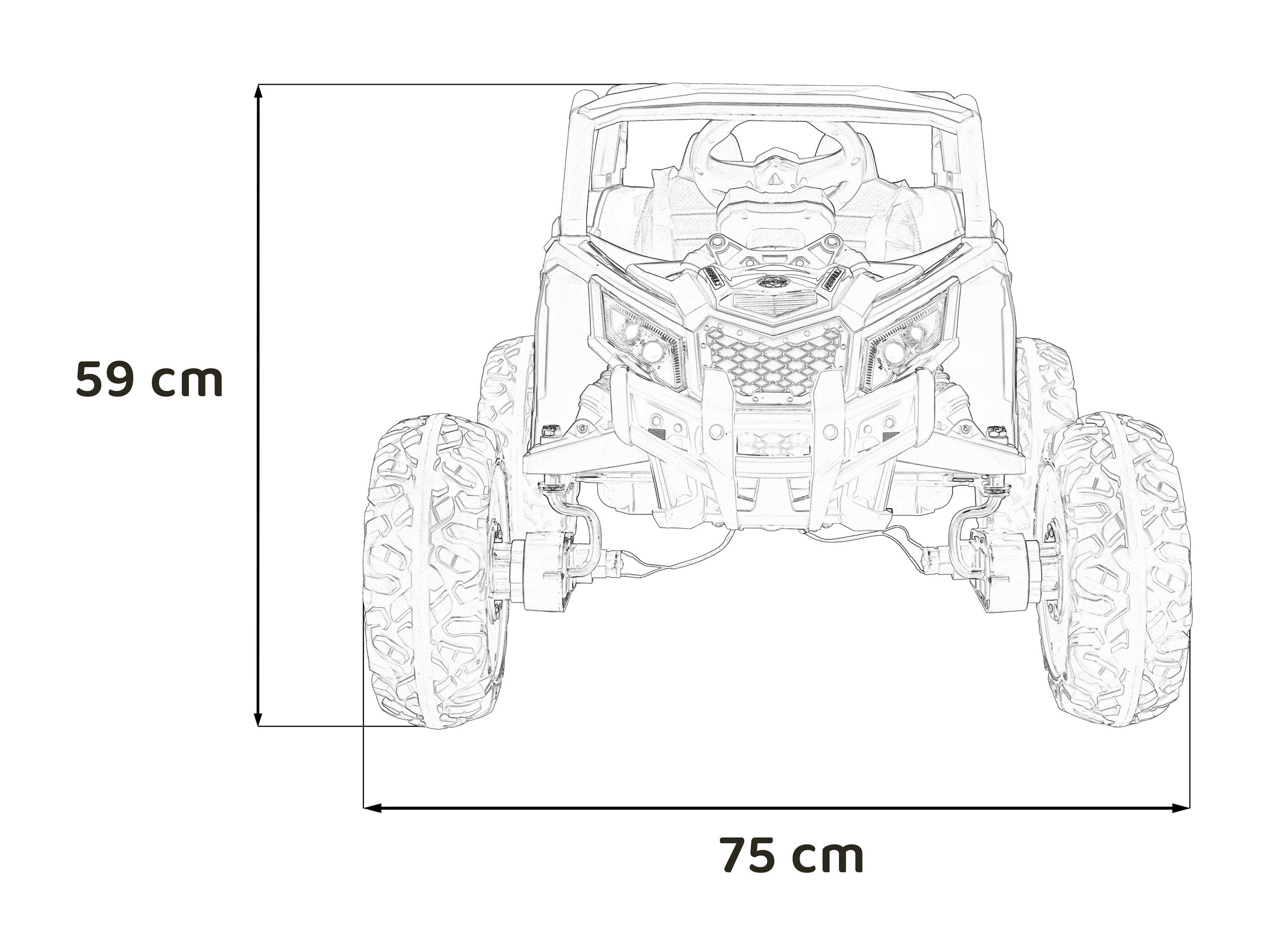 UTV electric pentru copii DEFEND 4x4 (105) Rosu - Autokids.ro - poza 3