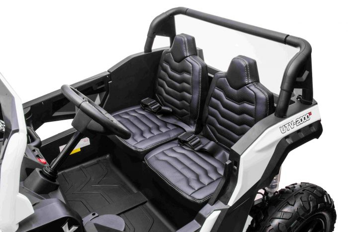 UTV electric pentru copii mari Perfecta XXL, 2 locuri cu sarcina pana la 100kg si viteza max 15km/h (032) Alb - Autokids.ro - poza 2