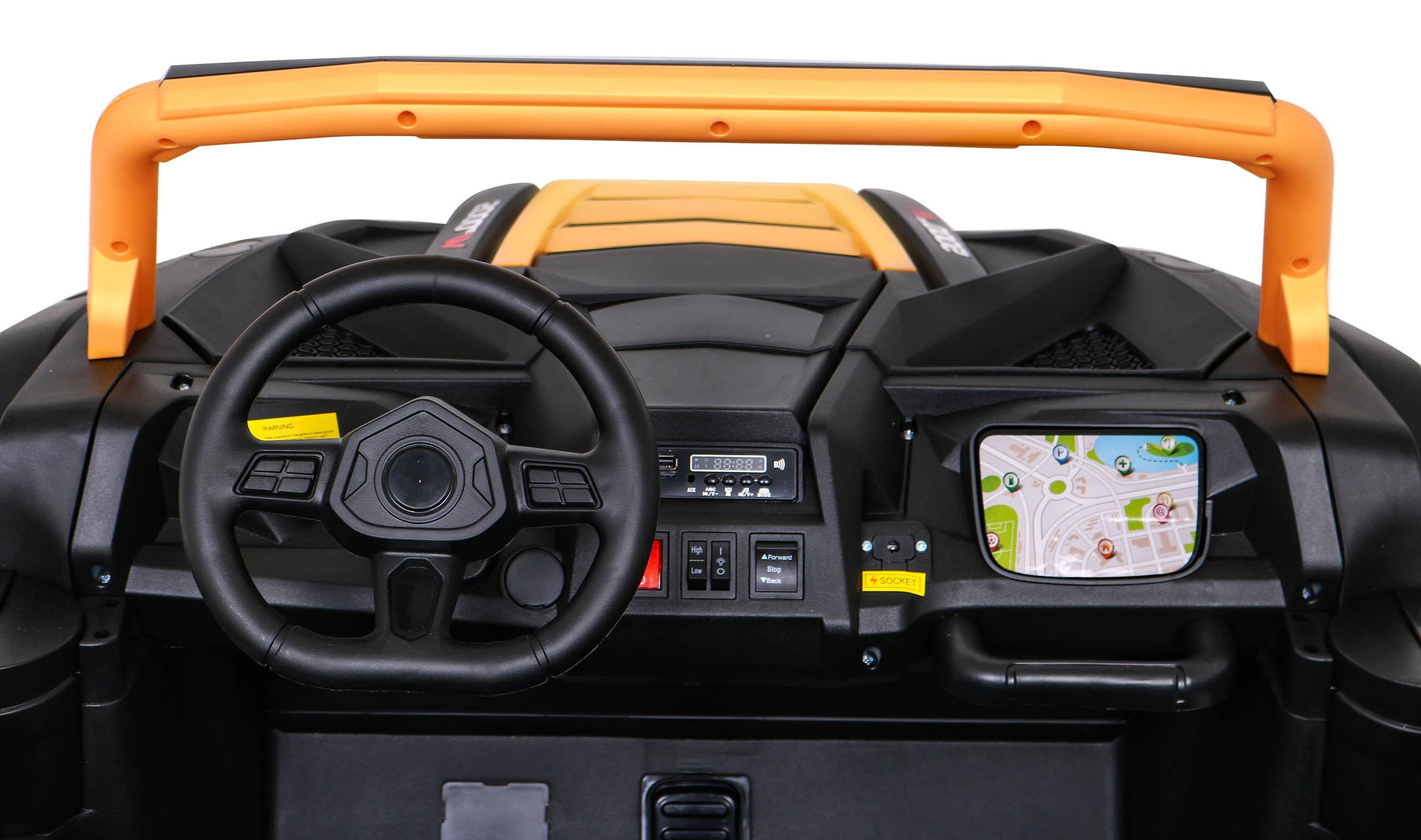 UTV electric pentru copii mari Perfecta XXL, 2 locuri cu sarcina pana la 100kg si viteza max 15km/h (032) Portocaliu - Autokids.ro - poza 3