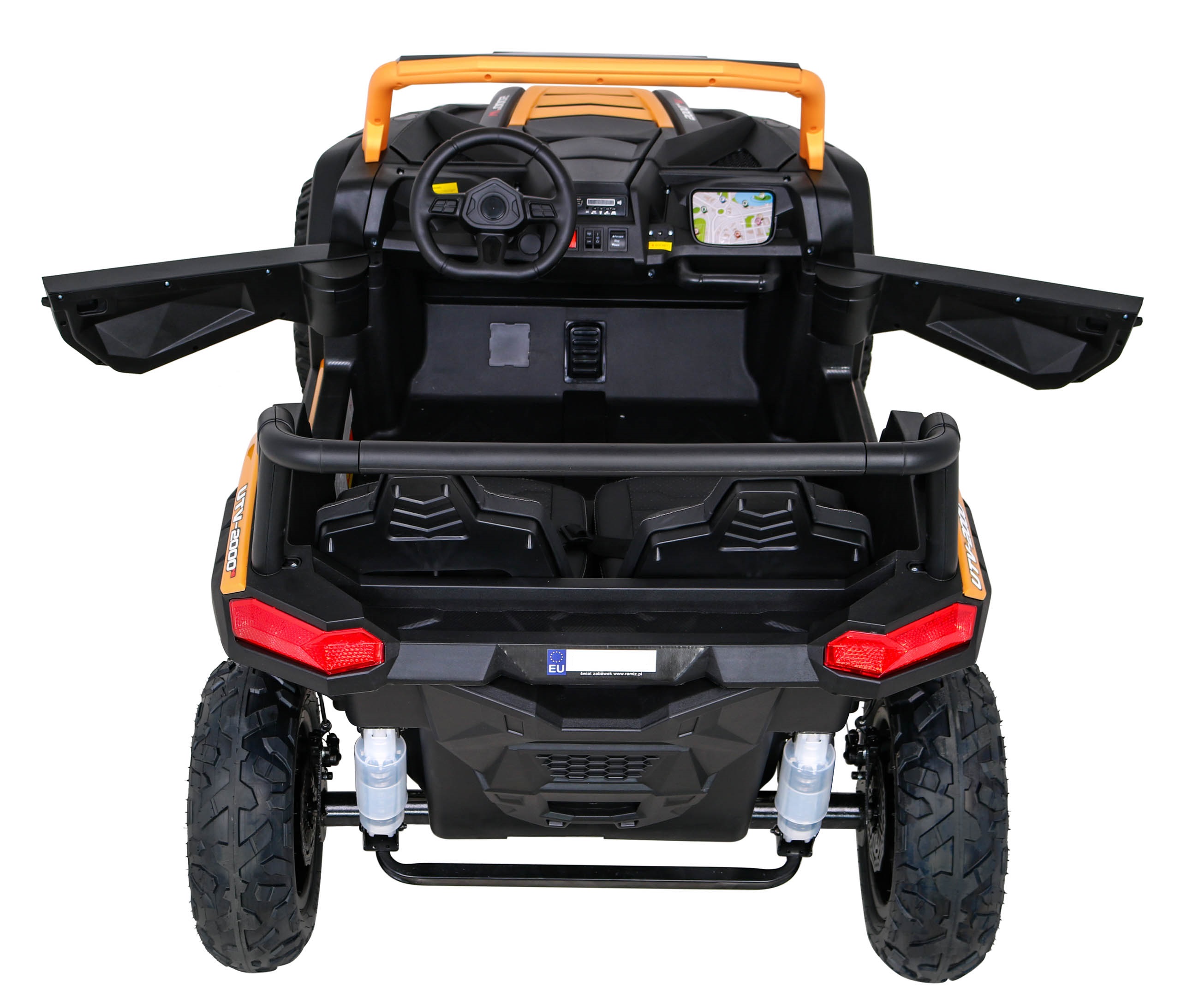 UTV electric pentru copii mari Perfecta XXL, 2 locuri cu sarcina pana la 100kg si viteza max 15km/h (032) Portocaliu - Autokids.ro - poza 4