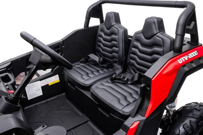 UTV electric pentru copii mari Perfecta XXL, 2 locuri cu sarcina pana la 100kg si viteza max 15km/h (032) Rosu - Autokids.ro - poza 2
