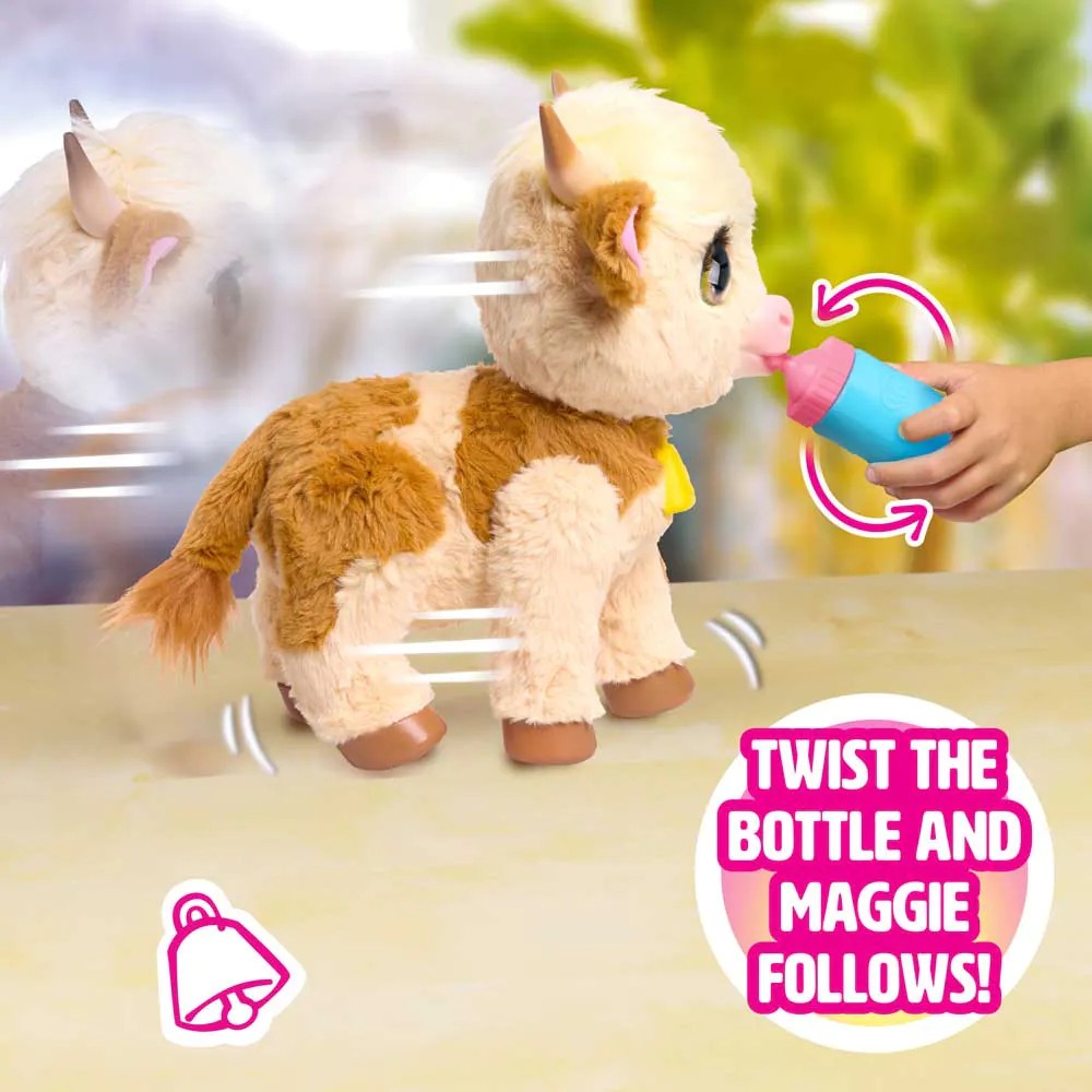 Vacuta de plus Fur Real Maggie the Feed and Follow Cow - poza 5