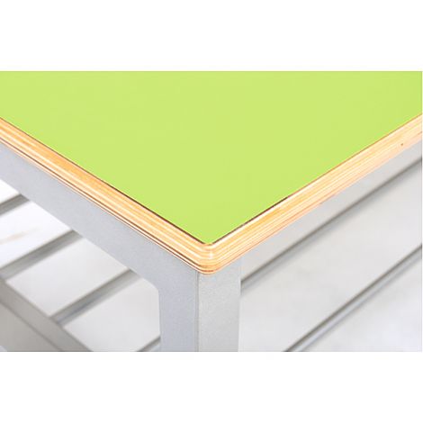 Vestiar Flexi cu bancuta, pentru 4 copii, verde, masura 3, sezut 35 cm H - poza 2