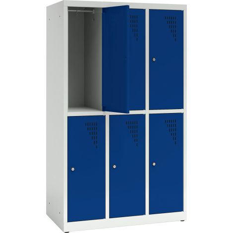 Vestiar scolar metalic cu 6 compartimente - Bleumarin - poza 2