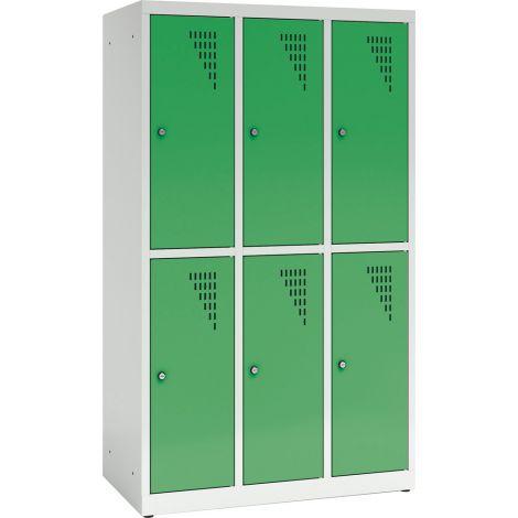 Vestiar scolar metalic cu 6 compartimente - Verde inchis - poza 1