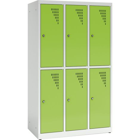 Vestiar scolar metalic cu 6 compartimente - Verde lime - poza 1