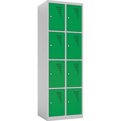 Vestiar scolar metalic cu 8 compartimente - Verde - poza 1