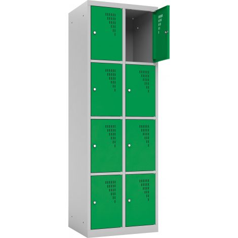 Vestiar scolar metalic cu 8 compartimente - Verde - poza 2