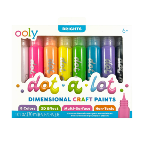 Vopsea 3D pentru tehnica punctului , Dot-a-Lot, set de 8 culori Brights - poza 2