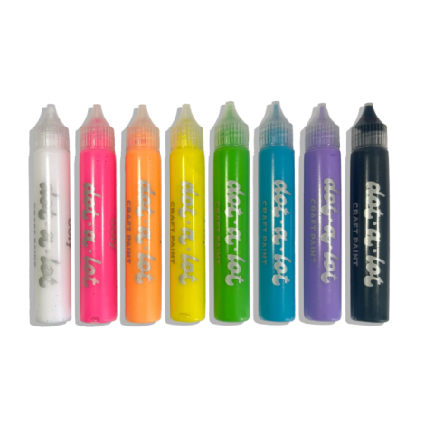 Vopsea 3D pentru tehnica punctului , Dot-a-Lot, set de 8 culori Brights - poza 3