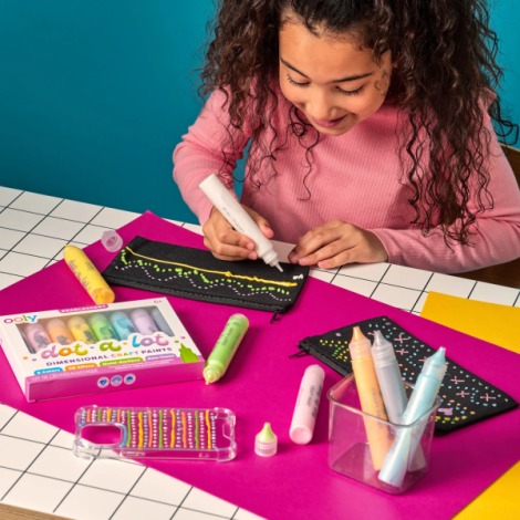 Vopsea 3D pentru tehnica punctului , Dot-a-Lot, set de 8 culori Brights - poza 4