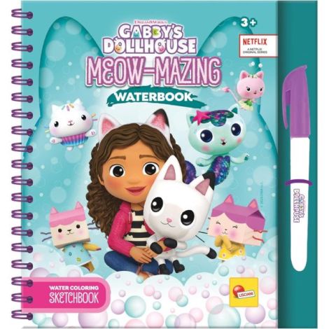 Waterbook: carte de colorat gabbys dollhouse & pisicute - poza 1