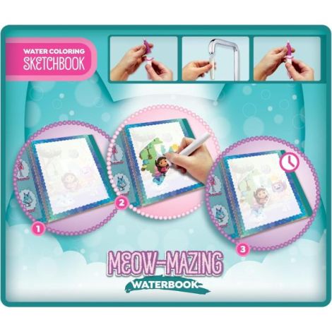 Waterbook: carte de colorat gabbys dollhouse & pisicute - poza 3