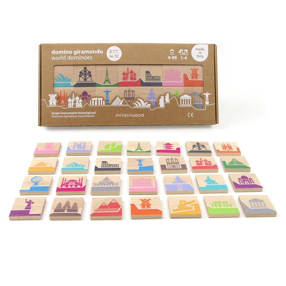 World Dominoes, joc de domino si memorie, Milaniwood multicolor