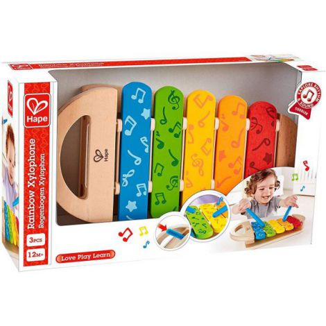 Xilofon pentru copii, din lemn, 5 clape,12 luni+, Hape E0606 - poza 2
