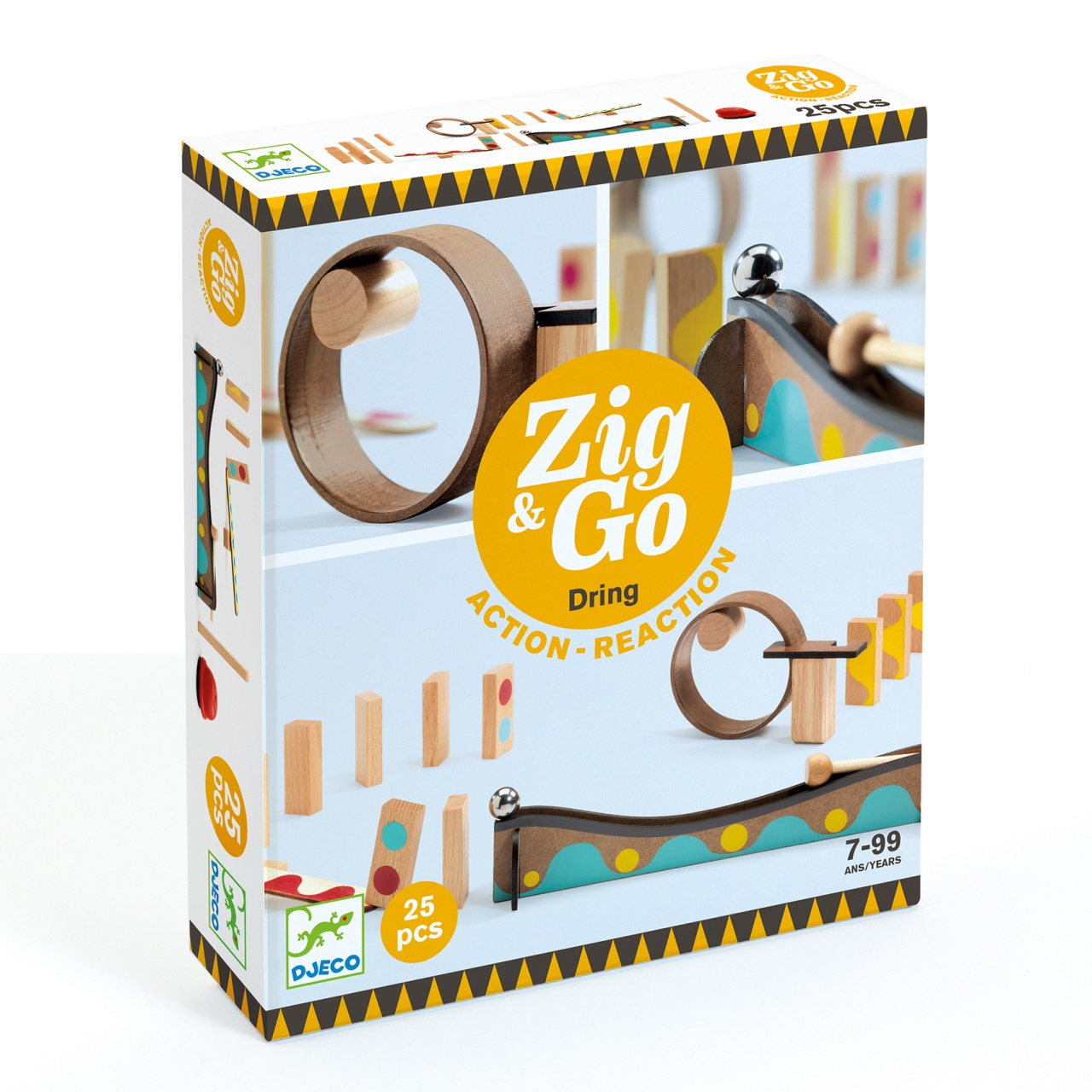 Zig Go Djeco, set de constructie trasee, 25 piese