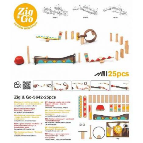 Zig &Go Djeco, set de constructie trasee, 25 piese - poza 2