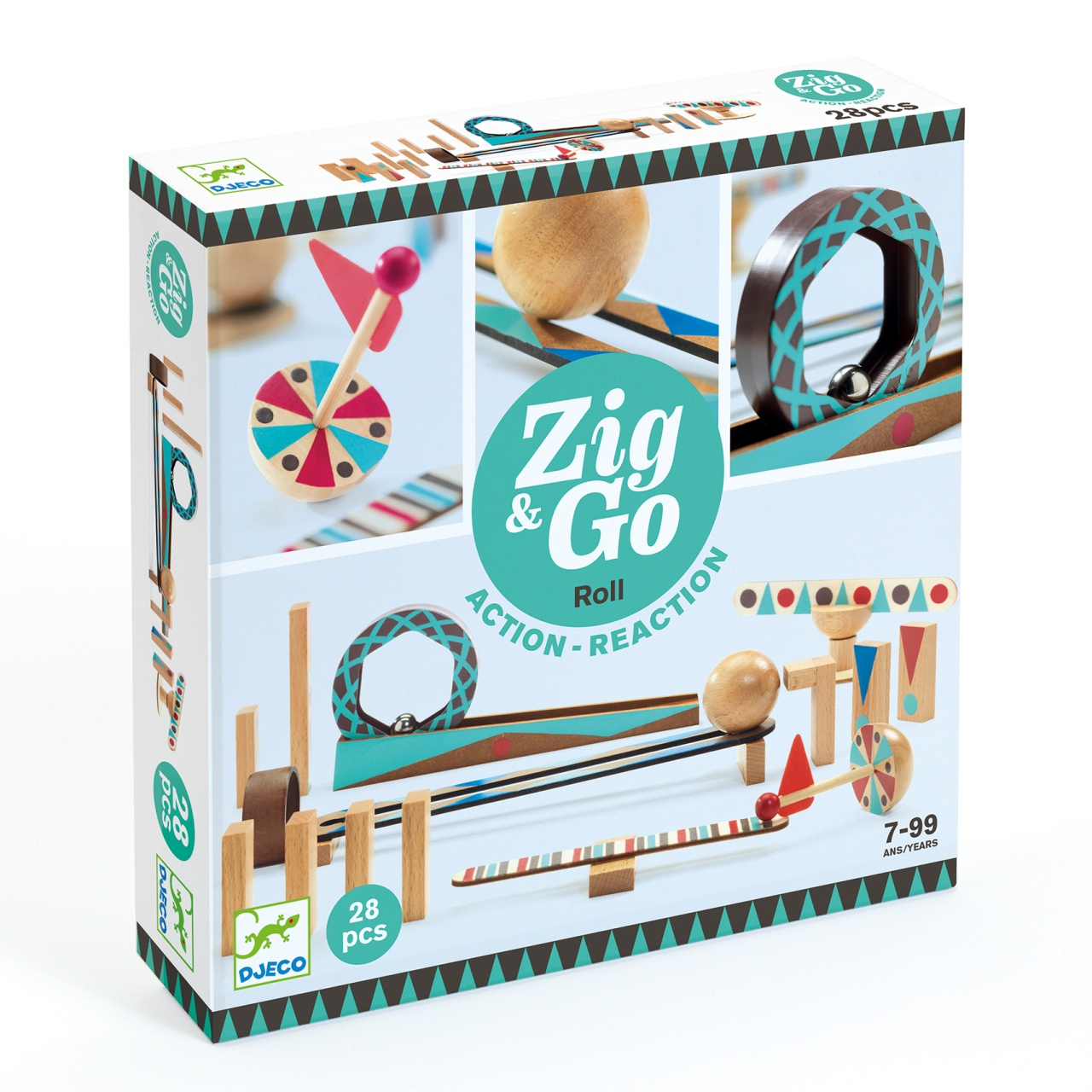 Zig Go Djeco, set de constructie trasee, 28 piese