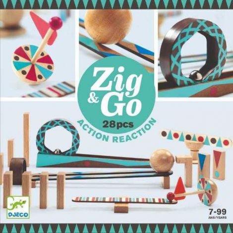 Zig & Go Djeco, set de constructie trasee, 28 piese - poza 1