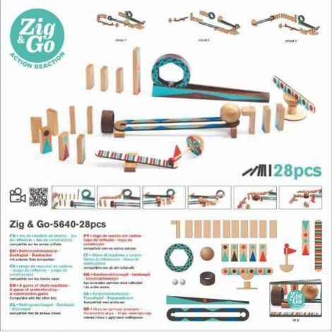 Zig & Go Djeco, set de constructie trasee, 28 piese - poza 2