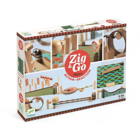 Zig & Go Djeco, set de constructie trasee, 48 piese - poza 1
