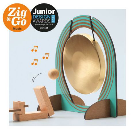 Zig & Go Djeco, set de constructie trasee, 52 piese- Muzica - poza 3