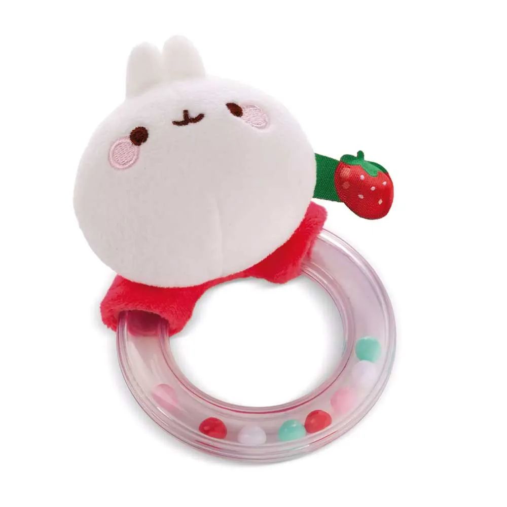 Zornaitoare de plus cu inel Nici Molang 11 cm Iepuras - poza 1