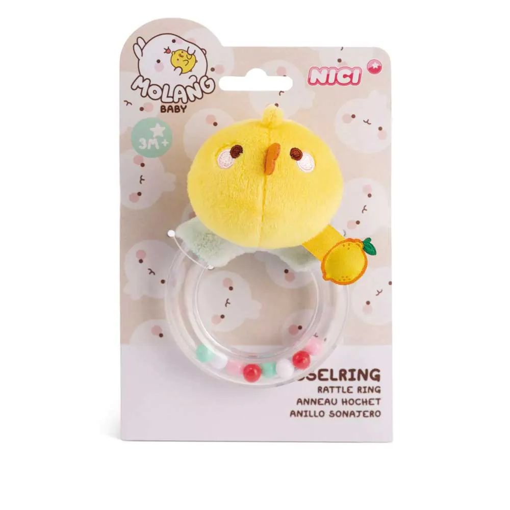 Zornaitoare de plus cu inel Nici Molang 11 cm Ratusca - poza 3