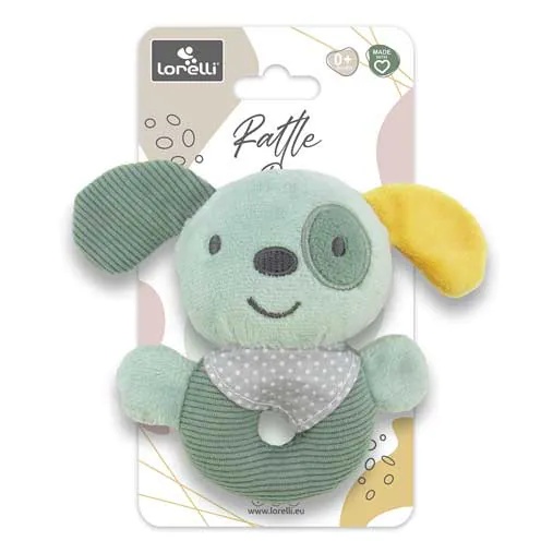 Zornaitoare de plus pentru bebelusi Lorelli Natural Catelus Verde - poza 2