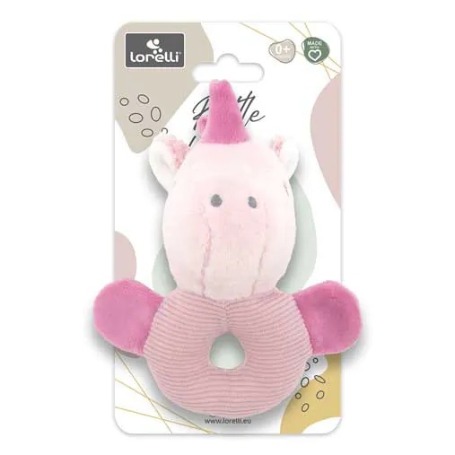 Zornaitoare de plus pentru bebelusi Lorelli Natural Unicorn Roz - poza 2