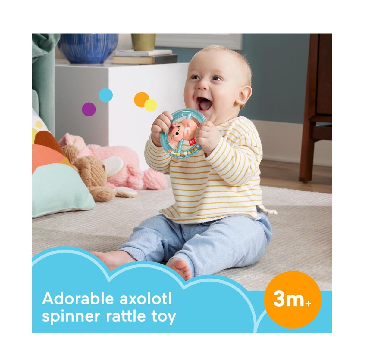 Zornaitoare senzoriala Fisher Price Spin and Shake diverse modele - poza 3